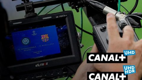 Une caméra et le logo canal+ uhd hdr