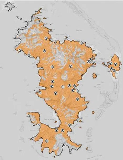 La couverture du réseau Orange à Mayotte au 6 janvier 2025