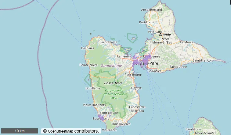 La 5G orange en Guadeloupe au 19 février 2025