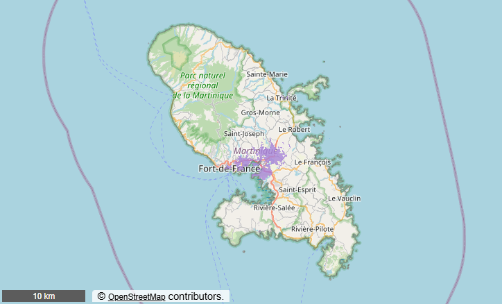 La 5G orange en martinique au 19 février 2025