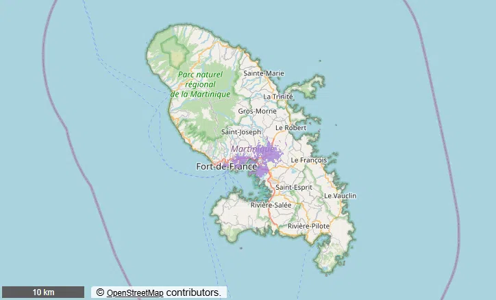 La 5G orange en martinique au 19 février 2025