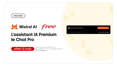 Mistral AI Chat Pro arrive dans les forfaits Free