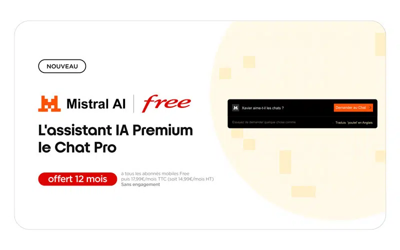 Mistral AI Chat Pro arrive dans les forfaits Free