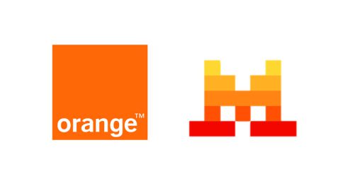 Logos d'Orange et de Le Chat de Mistral AI