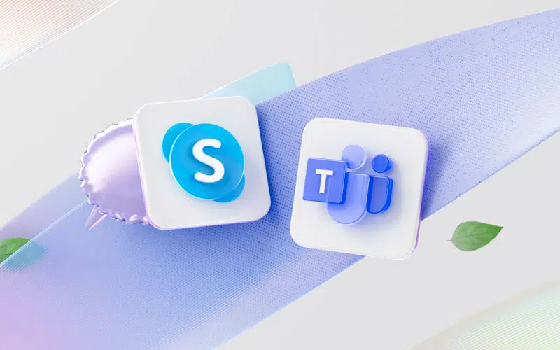 Logos de skype et teams