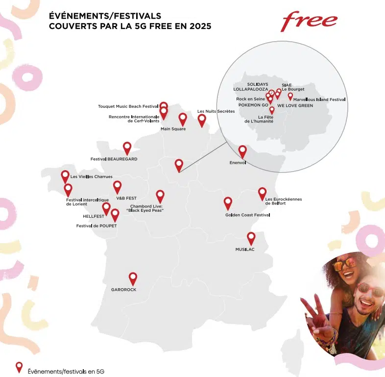 Les festivals couverts par Free