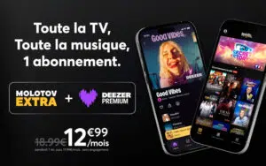 Molotov + deezer, l'abonnement tout en un