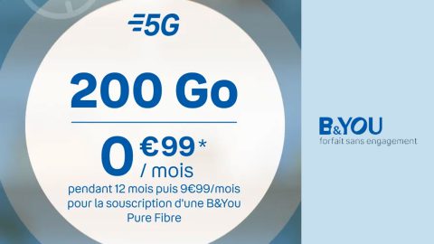 B&You 200 Go à 0,99€
