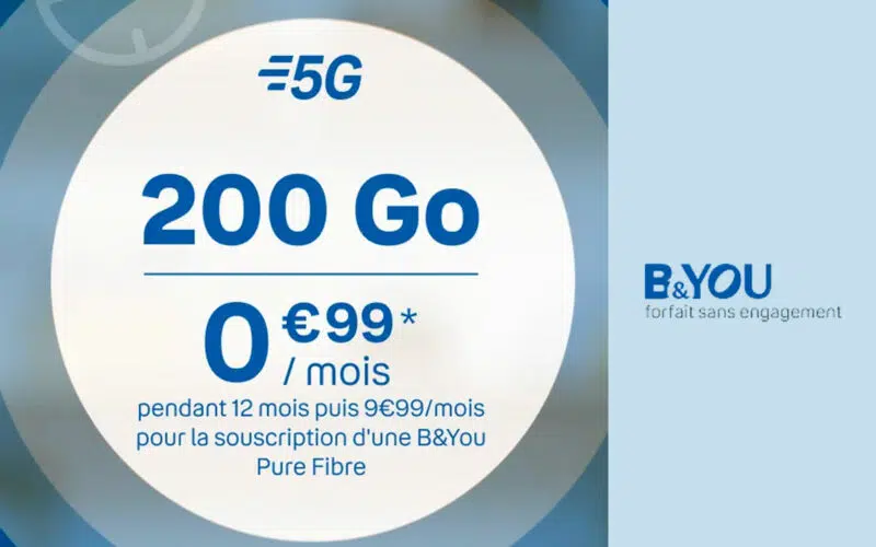 B&You 200 Go à 0,99€