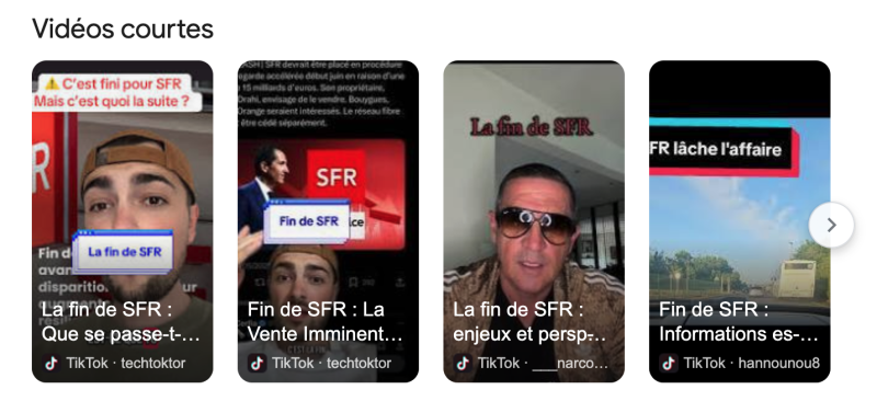 Videos tiktok fin de sfr