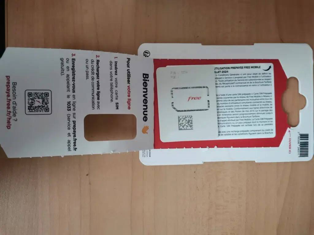 Le kit SIM Free ouvert