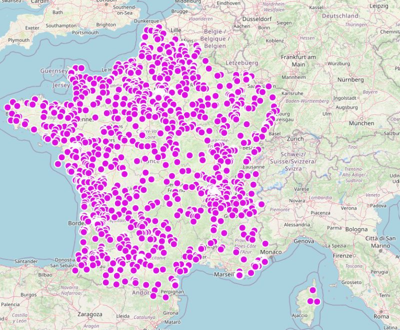 Les sites 4G à 900 MHz activés chez Free