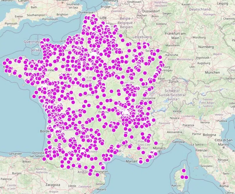 Les sites 4G à 900 MHz activés chez Free