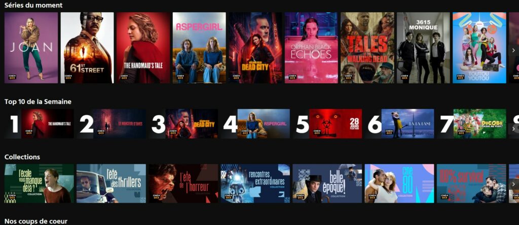 Les contenus de CINE+ OCS