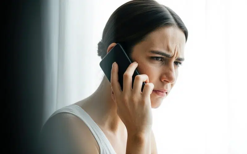 Femme au téléphone
