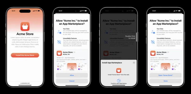 marketplaces from the web iOS