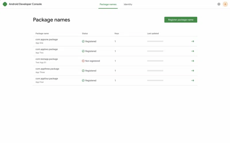 Android Developer Console