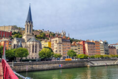Saint-Georges vu depuis la passerelle Saint-Georges à Lyon