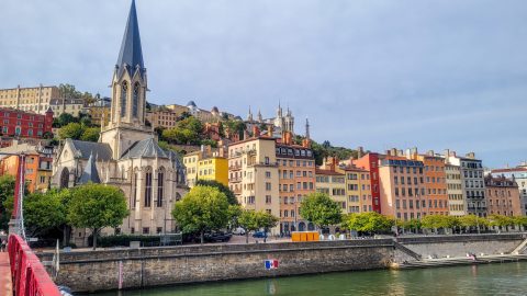 Saint-Georges vu depuis la passerelle Saint-Georges à Lyon