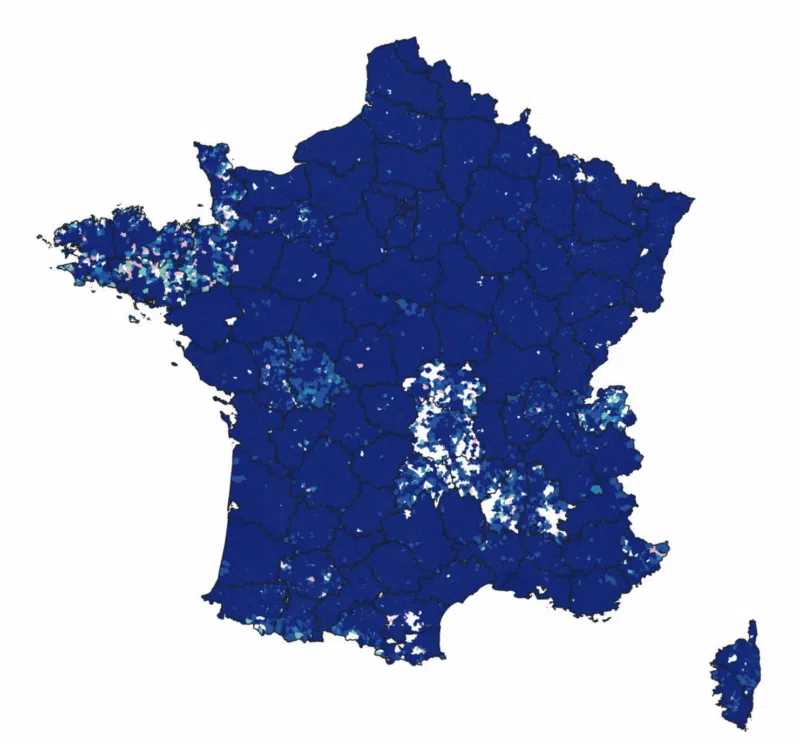 Carte fibre arcep t2 2025