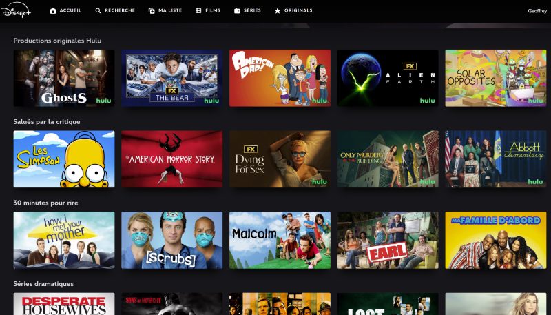 Les contenus Hulu sur Disney+