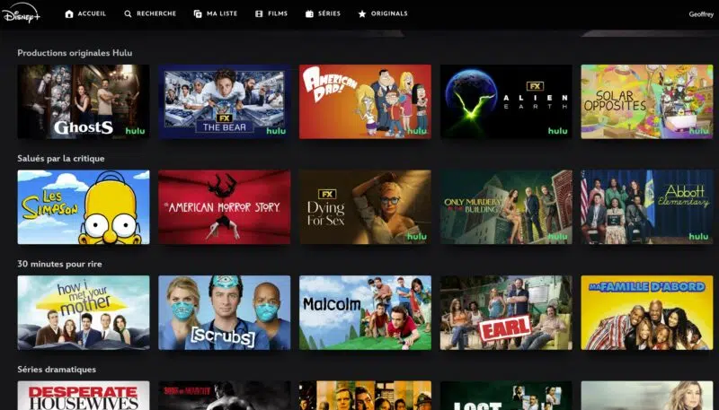 Les contenus Hulu sur Disney+