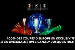 100% des coupes d'europe sur CANAL+