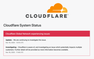 Panne Cloudflare