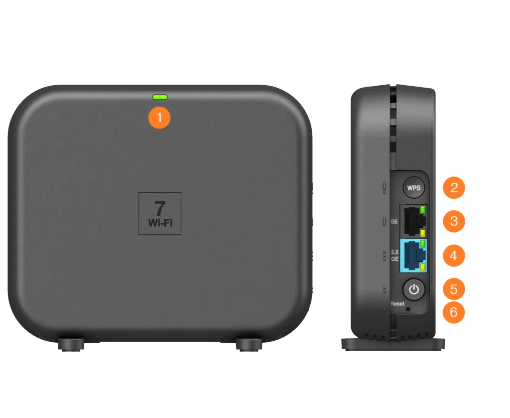 Le répéteur vue de côté et arrière