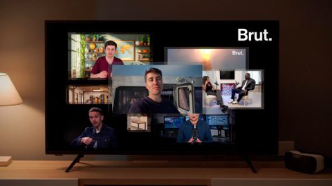 La chaîne Brut sur une télévision