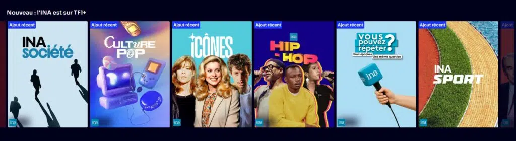 L'INA sur TF1+