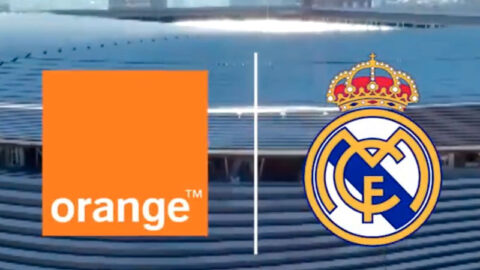 Logo d'Orange et du Real Madrid