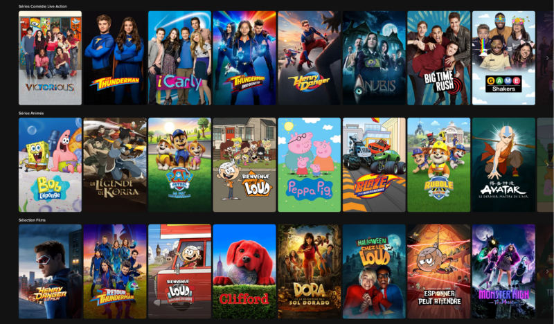 Contenus Nickelodeon 