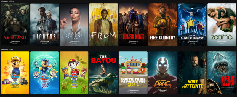 Films et séries Paramount+ Originals