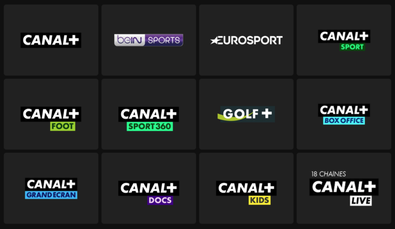 Chaînes incluses dans l’offre CANAL+ Sport