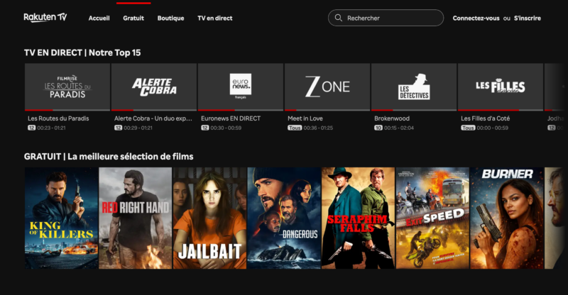 Rakuten TV Gratuit